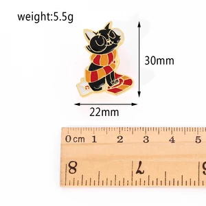 Kawaii Harry Potter Wizard Gato Broche Fashion Metal Enamel Pin Clothing Backpack Bagde para mujeres Accesorios de regalos de fiesta 10 mejores ventas Tema de Harry Potter - №10