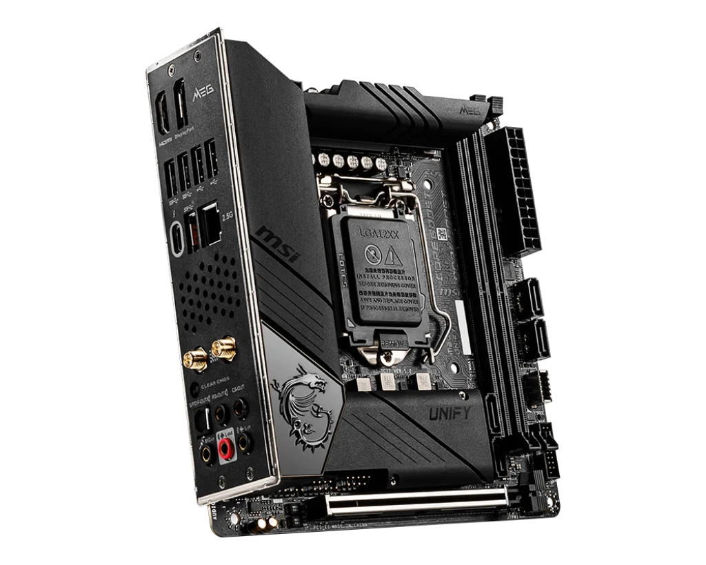 Imagem -04 - Placa-mãe Msi Meg Z490i Unify Intel Z490 Ddr4 M.2 Usb 3.2 Hdmi Mini-itx Core i3 I310105 Cpus