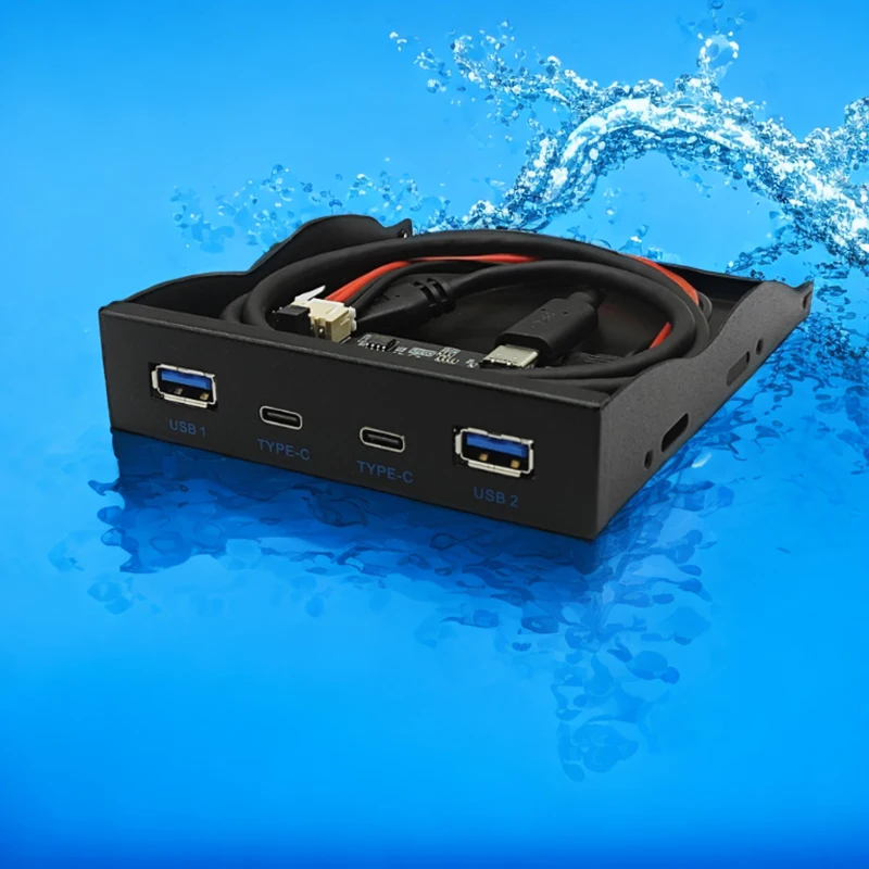 NEW 10G USB 3.2 GEN2 Front Panel HUB 2x USB3.2 GEN2 + 2x TYPE-C Adapter TYPE E to Front Type C for Desktop 3.5