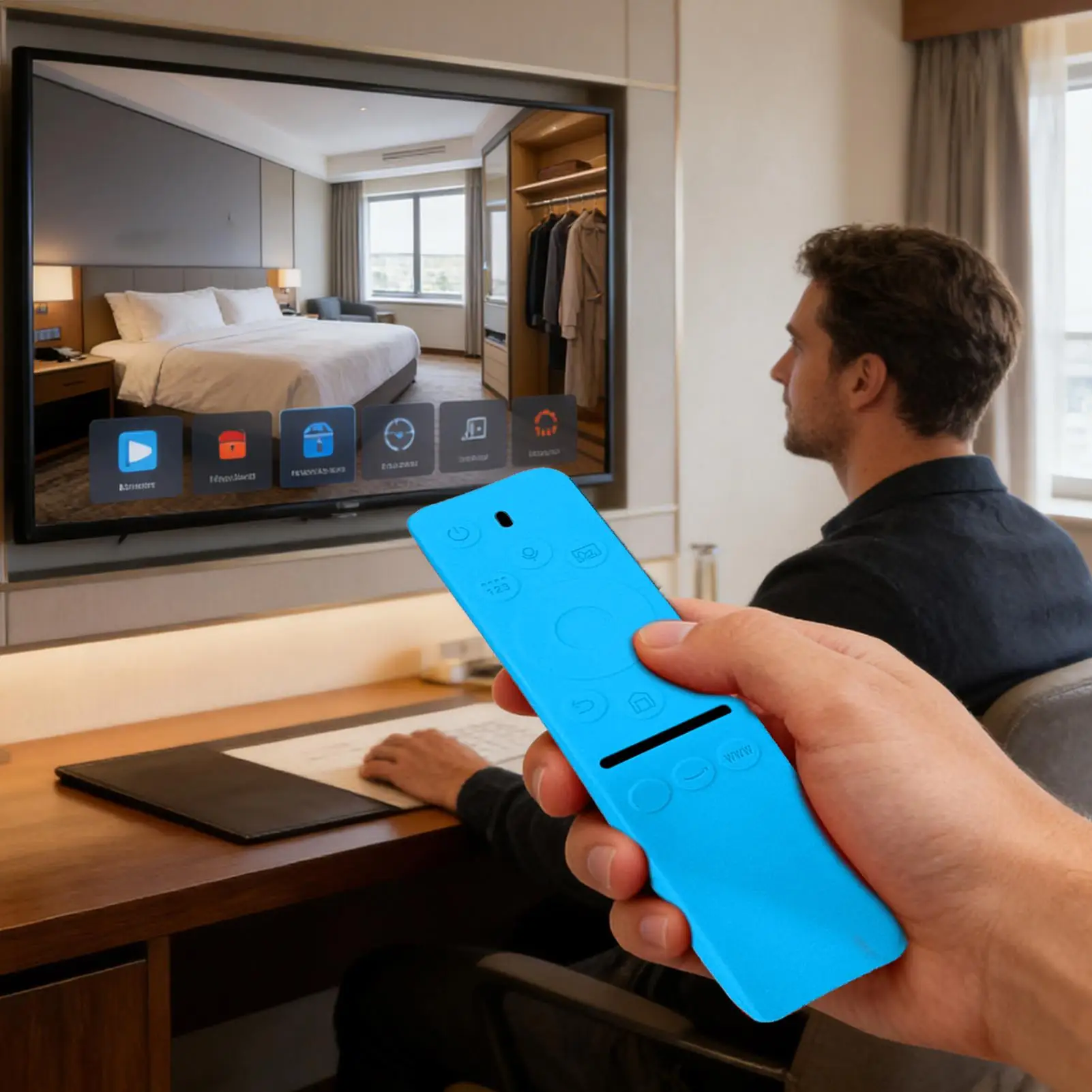 TV Remote Control Case Shockproof Controller Protector Anti-Slip Dustproof Remote Case for Voice Version Television Streaming