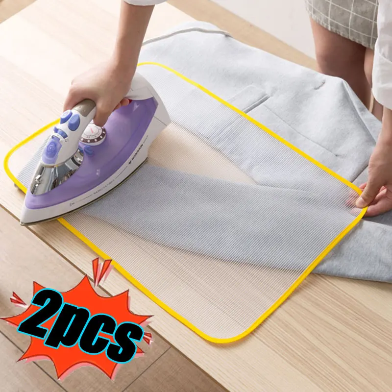 Temperature Resistance Ironing Scorch Heat Insulation Pad Mat Household Mesh Ironing Board Protective Cloth Cover (Random Color)