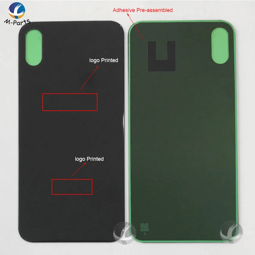 Universal Version Back Glass Housing + Camera Lens Frame For iPhone X XS Max XSM Rear Panel Battery Cover + Sticker With Logo