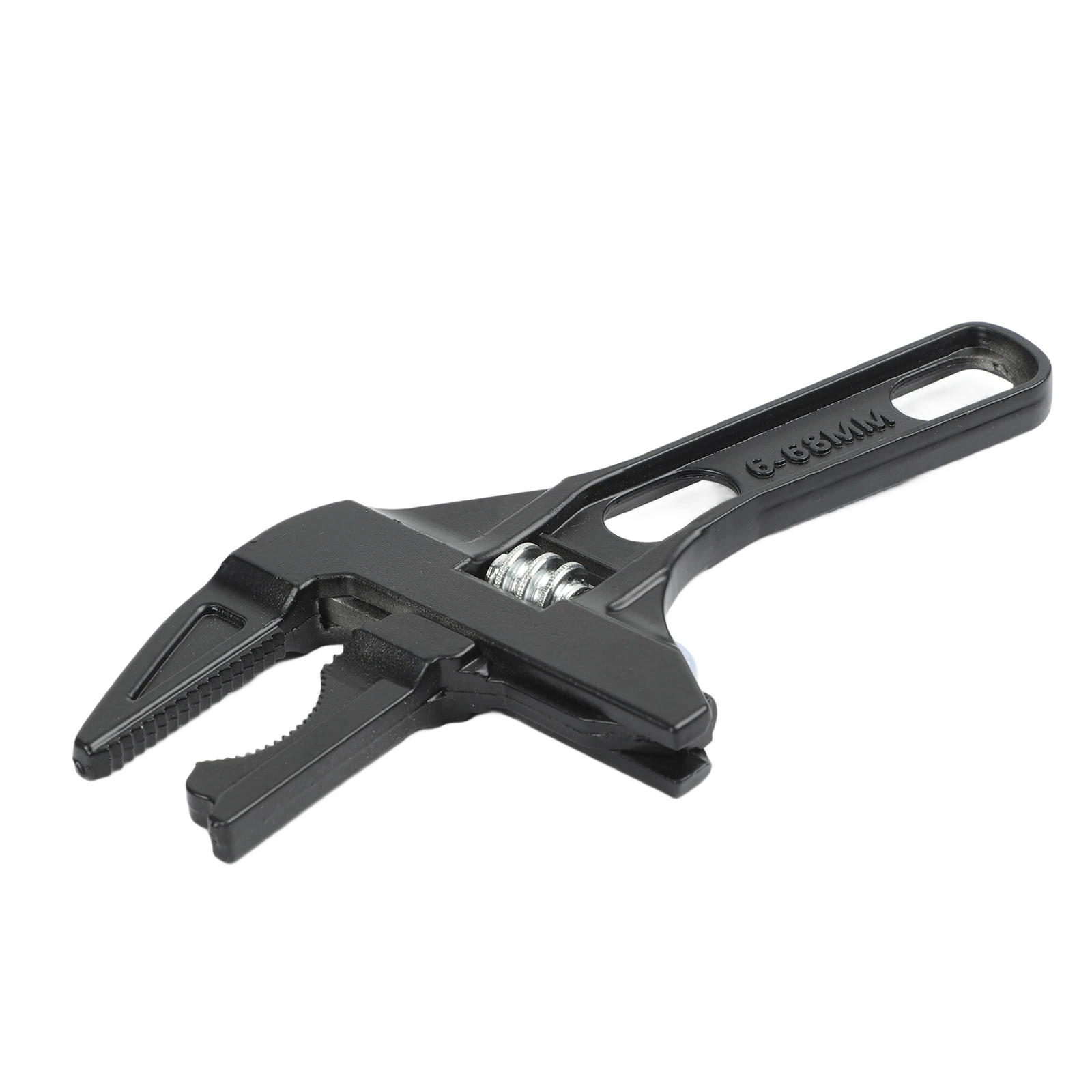 Adjustable Pipe Tool Plumbing Wrench Straight And Semi-circular Jaws Wide Opening Range Lightweight Design Aluminum Alloy