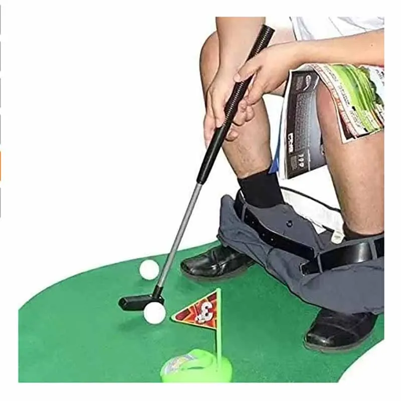 Novità toilette creativa per bambini giocattoli da Golf sport Fitness Stadium Set Mini Toilet Golf Toys giocattoli divertenti regali