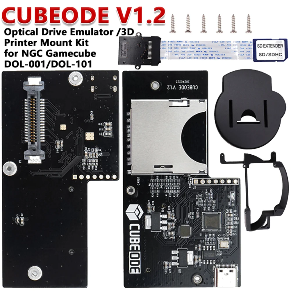 CUBEODE V1.2 GC Plug & Play adaptador de extensión de emulador de unidad óptica, unidad de DVD Original para consola de juegos NGC GameCube