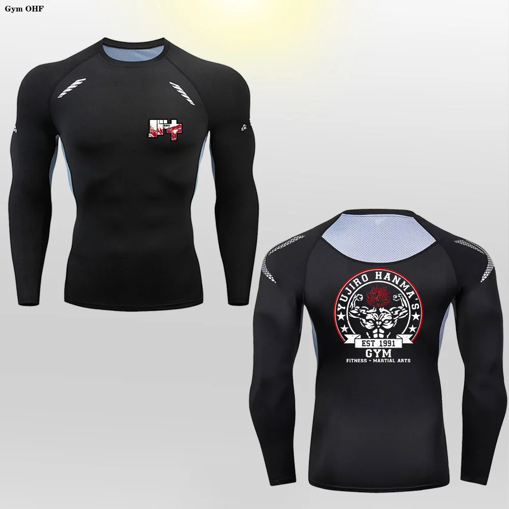 

Anime Outdoor Sports suitMen Running Compression T-Shirt Short Sleeve Sport Tees Gym Fitness Sweatshirt Male Jogging Tracksuit