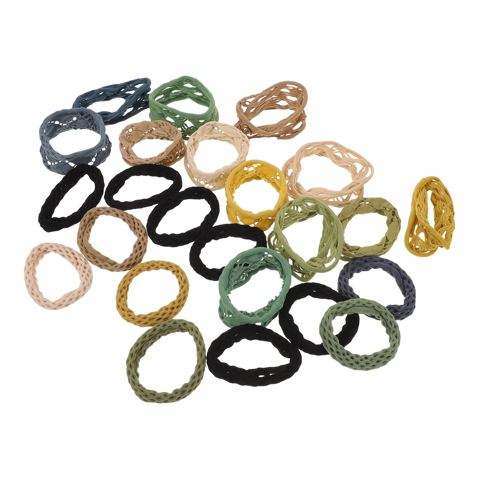4Sets Hair Ties High Elasticity No Damage Seamless Scrunchies for Thick Hair Soft Ponytail Holders Women Men Daily Sports Use