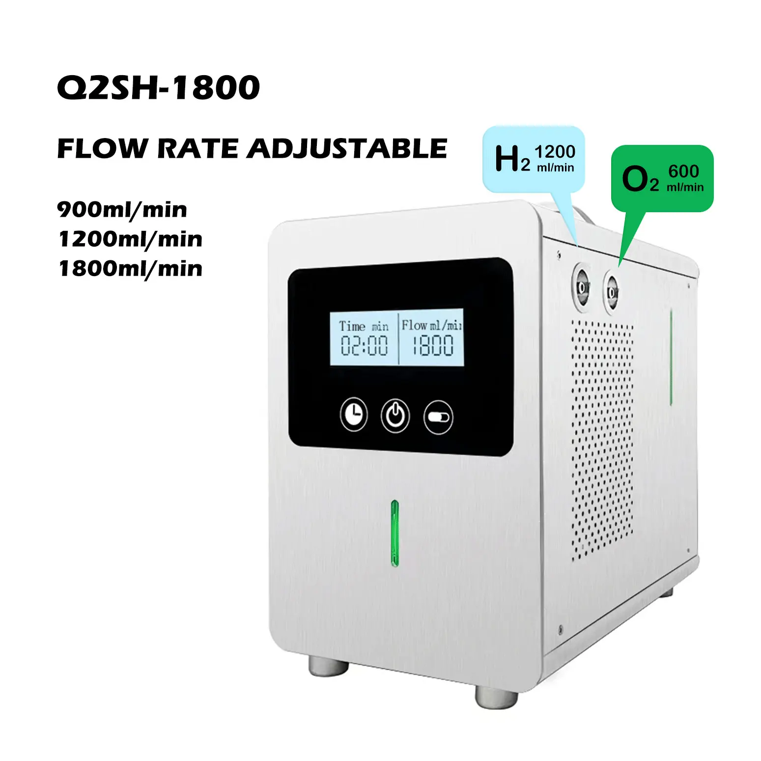 900/1800ml/min H2 Hydrogen Inhaler oxygen and hydrogen generator Hydrogen Inhalation Machine molecular Hydrogen therapy machine