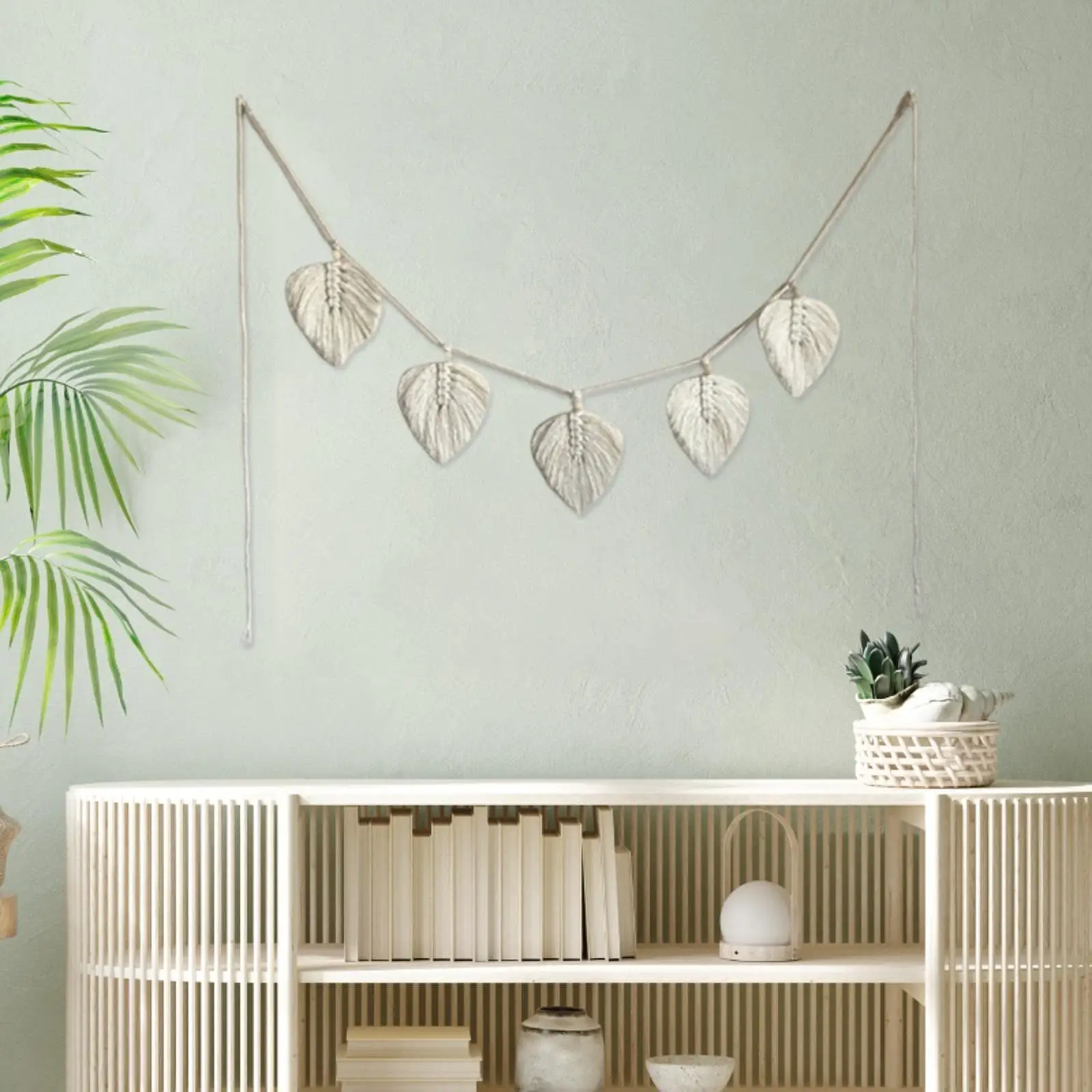 نسيج على الحائط من Macrame مصنوع يدويًا لحفلات أعياد الميلاد في الحمام #1