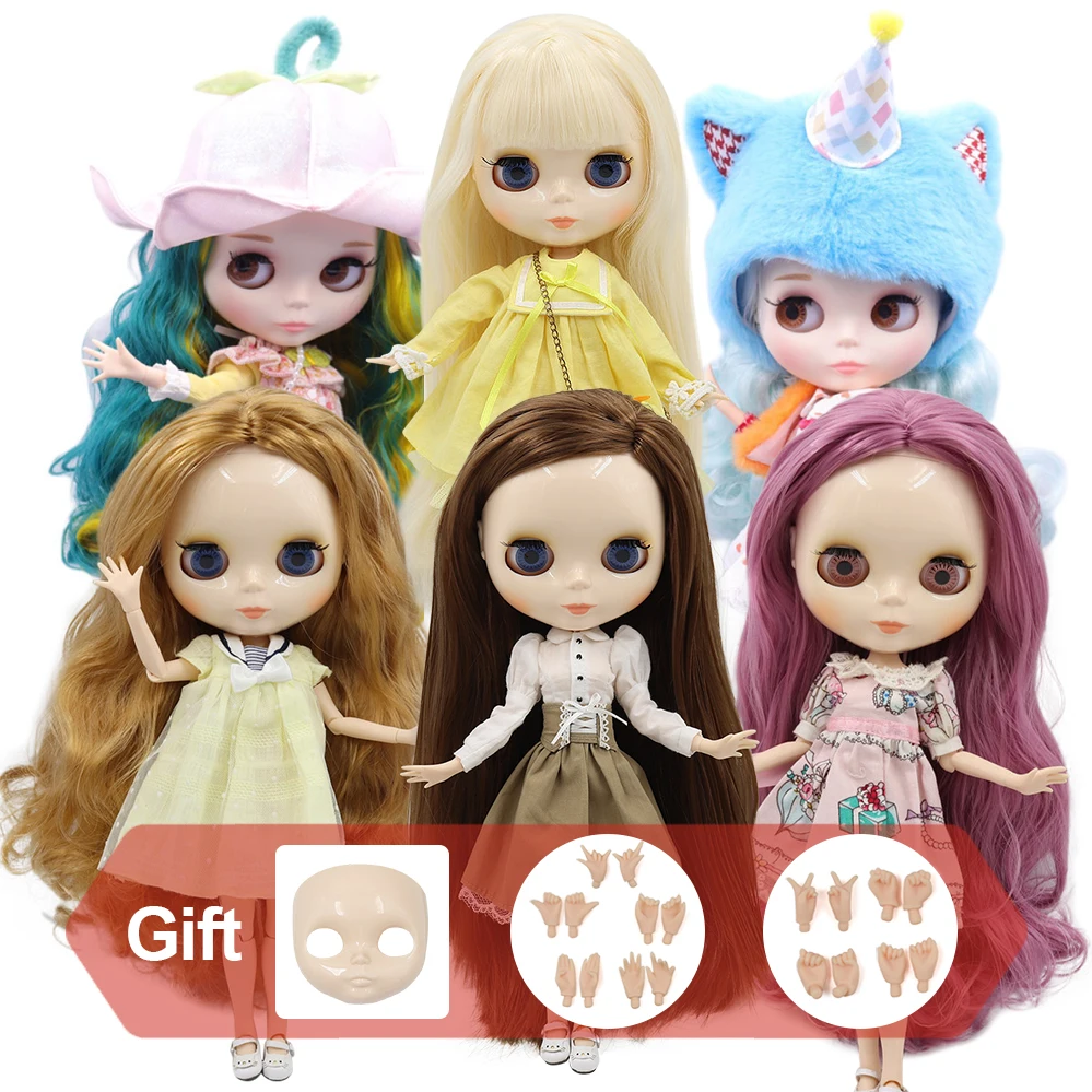 ICY DBS Blyth lalka Biała skóra Błyszcząca twarz Matowa twarz Wspólne ciało z zestawem ręcznym A&B 1/6 bjd odpowiedni makijaż diy Cena specjalna