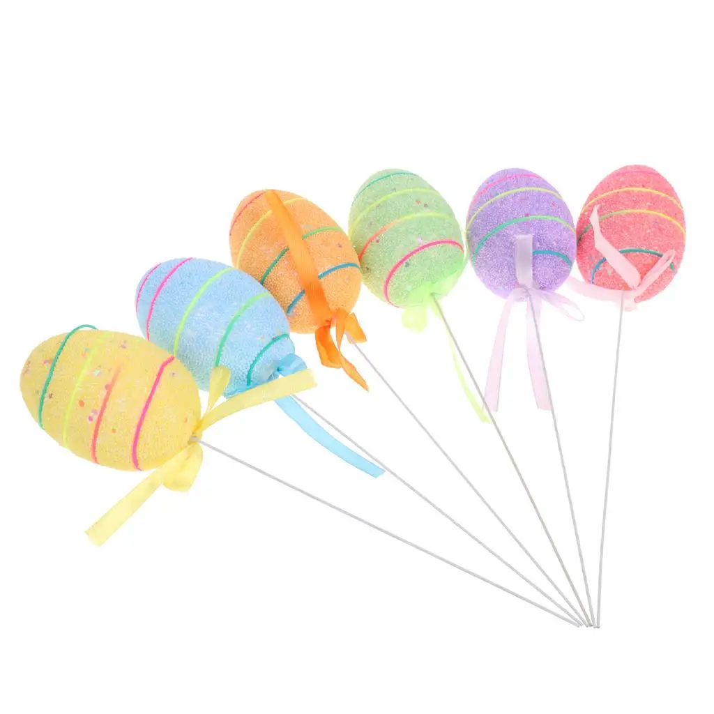 6 stuks paaseieren cadeau schuim heldere eieren assortiment DIY decoratie speelgoed