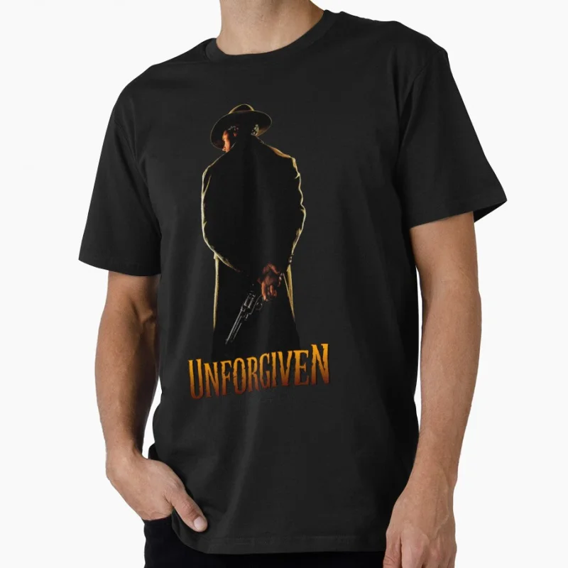 

Unforgiven Eastwood 80s retro western movie cowboy film gift t shirt Large size Tops 100% cotton worn print Clothes