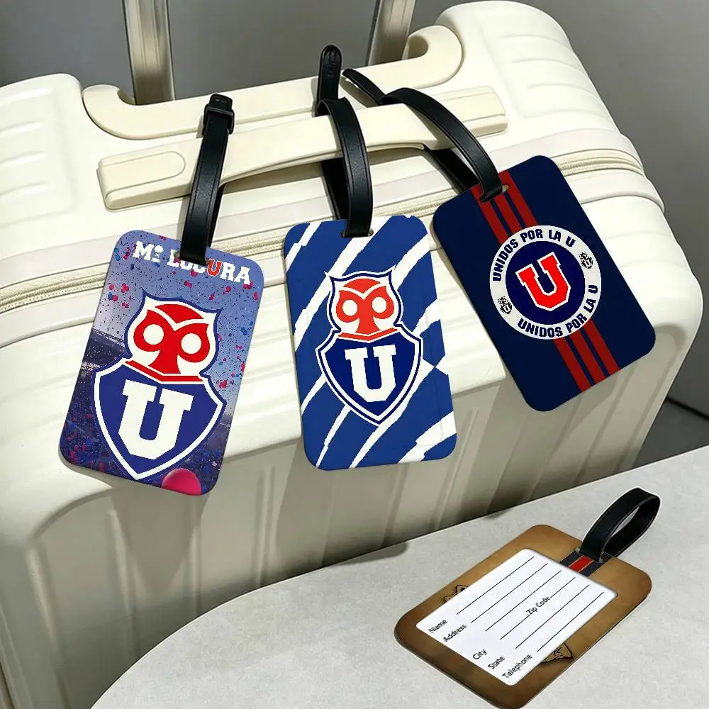 Chile U-University Logo Classic PVC Anti lost Luggage Identifier Tag Removable Information Card Holder Travel Baggage Tag