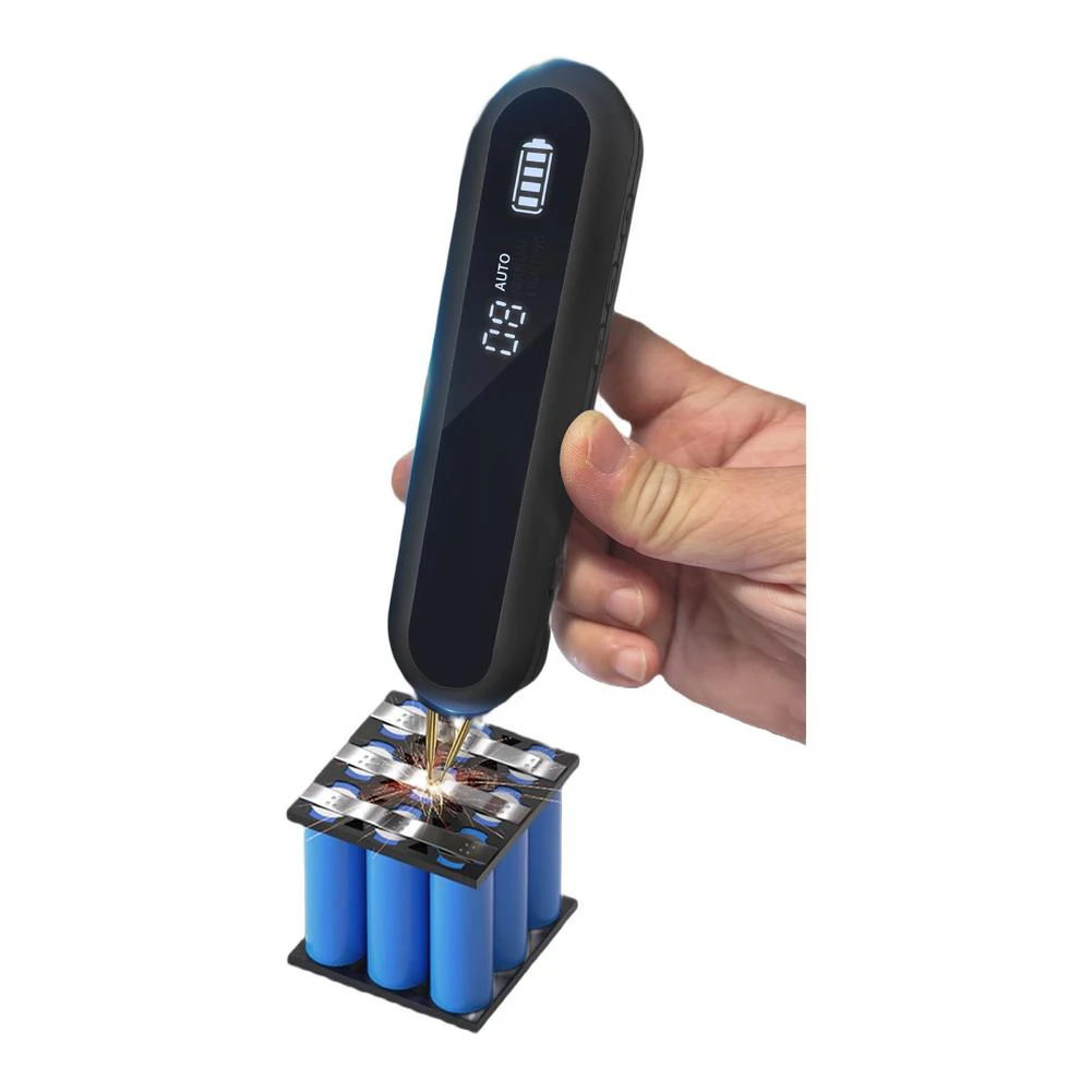 

Handheld Spot Welder with Dual Pulse and 12 Gear Adjustment Levels for Flexible Welding on Nickel Sheets up to 025mm Thickness