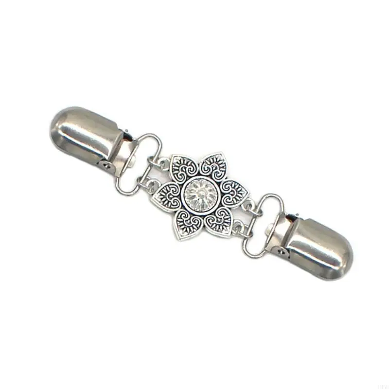 

195E универсальные ретро-заколки с цветочным принтом, зажим для свитера и шали, женские модные зажимы для накидок, зажимы, для