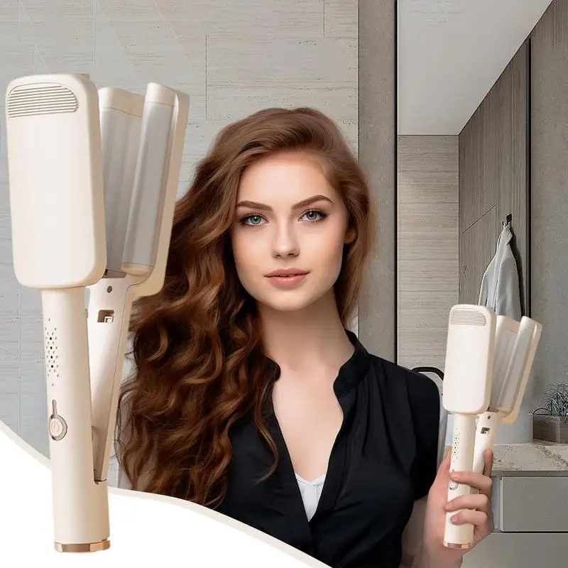 ويفر الشعر المكشكش 4 طرق قابل للتعديل نتردد تصفيف الشعر أداة 32 مللي متر الأيونية مكواة تجعيد عصا مكافحة تحرق موجة عميقة مموج الشعر #2