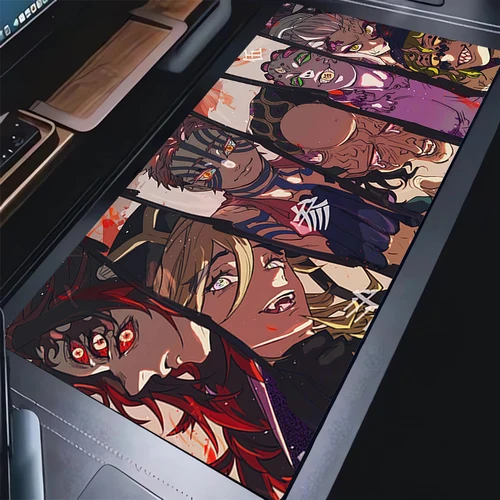 Alfombrilla de ratón fantasma de Anime para ordenador portátil, alfombra para teclado Demon Slayer, PC Kokushibo Douma Akaza Daki Giyuutarou Hantengu, alfombrilla de escritorio XXL