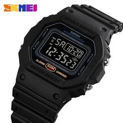 SKMEI-reloj deportivo Digital multifuncional para hombre, cronógrafo de pulsera con cuenta regresiva, estilo Retro, 1628