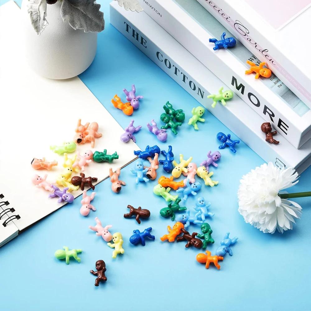 10/30/50pcs Tiny Mini Plastic Babies Miniatures Figurines Bulk, Potted Plant DIY Home Party Favor Decoration Supplies