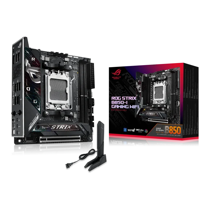

2025 ROG STRIX B850-I GAMING WIFI Материнская плата для настольных ПК WIFI7 ITX AMD B850 Одиночная оперативная память DDR5 PCIe 5,0 M.2 SSD SATA Жесткий диск