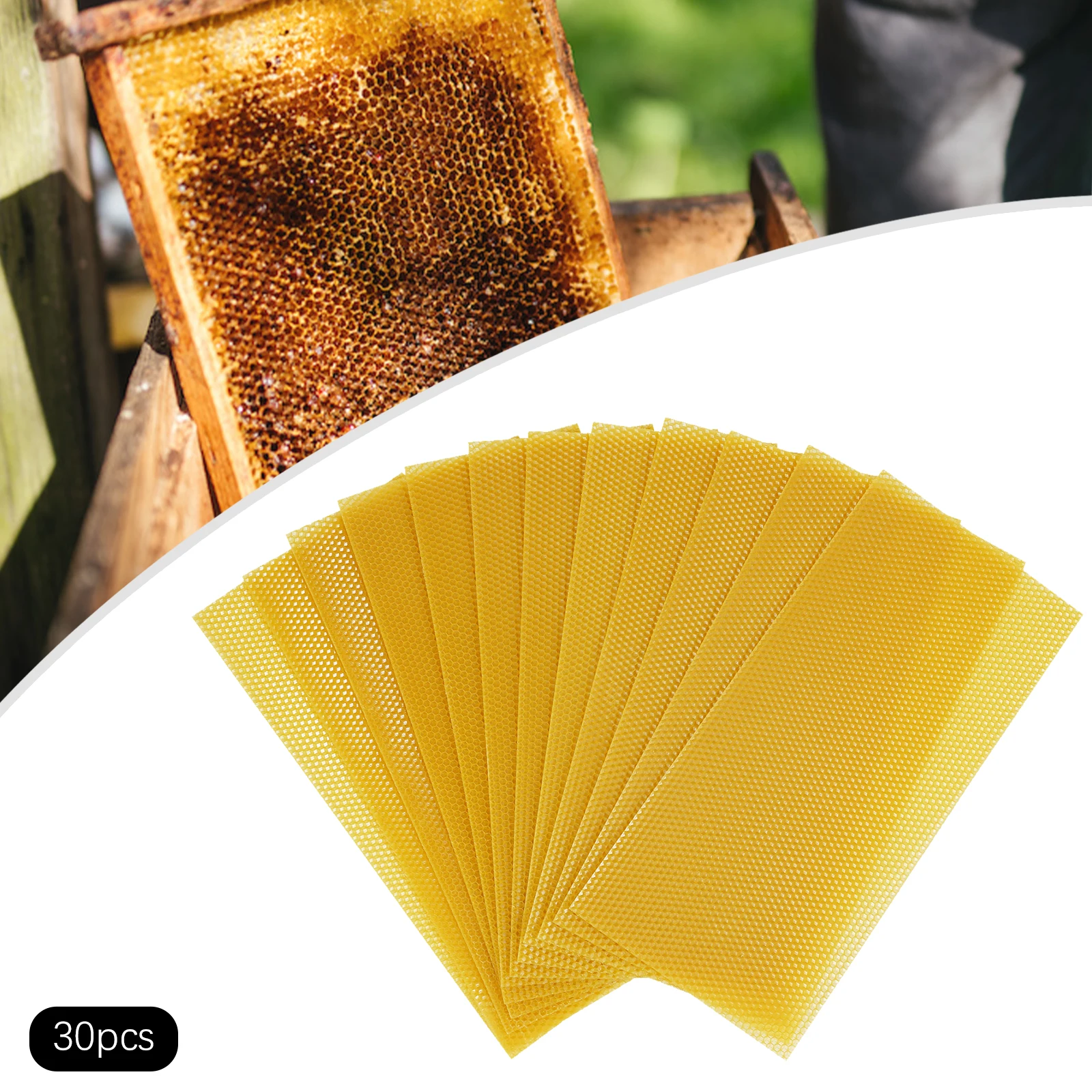 

30 шт., основа для пчелиного улья, листы основы из пчелиного воска, 19,5*41,5 см, основа для пчеловодства, основа из пчелиного воска, натуральный пчелиный воск, свеча