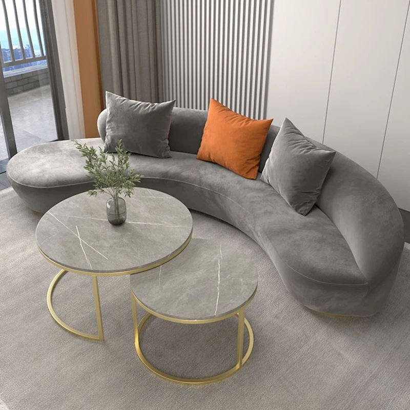 Styl skandynawski 3 Sofa do siedzenia gąbka piankowa łóżko nowe w luksusowej kanapie longa zakrzywionej ergonomicznej konstrukcji meble do sypialni