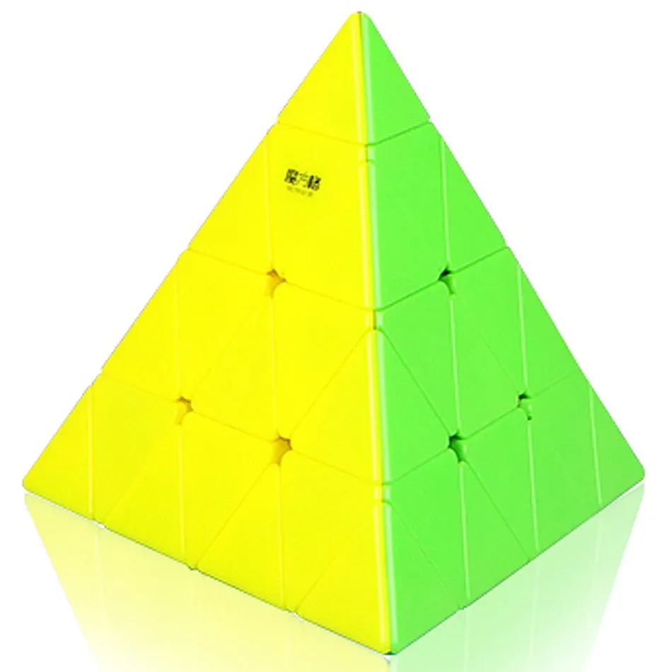 [ECube] QiYi 4x4x4 Pyraminx profesjonalna kostka prędkości 4x4 Puzzle magiczna czarna kostka bez naklejek edukacja dla dzieci zabawki prezentowe