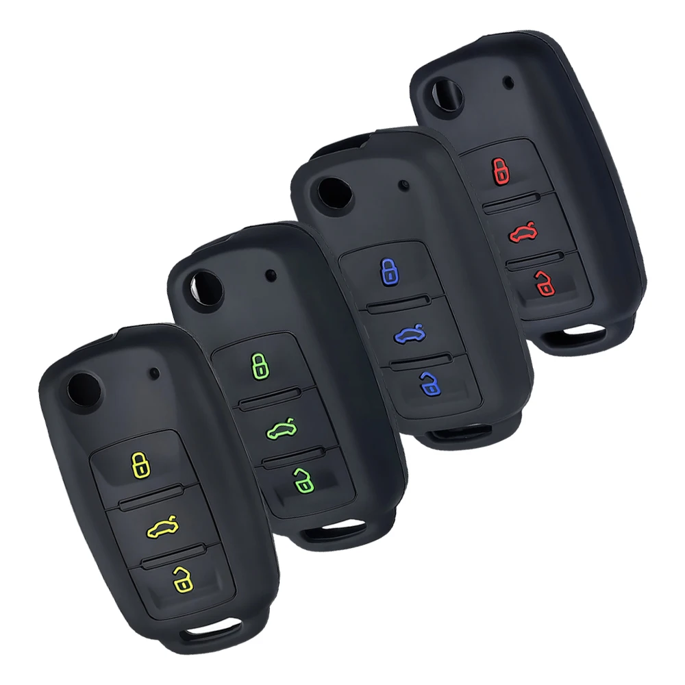 

Силиконовый защитный чехол для автомобильного ключа для Skoda Yeti Superb Rapid Octavia для SEAT Leon Ibiza для VW VOLKSWAGEN Golf Jetta POLO