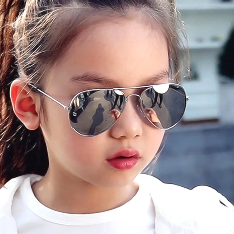 

Fashion Brand Child Sunglasses Mirror Glasses Metal Pilot Sunglasses for Girl Boy Kids Sunglasses Children Glasses Goggles