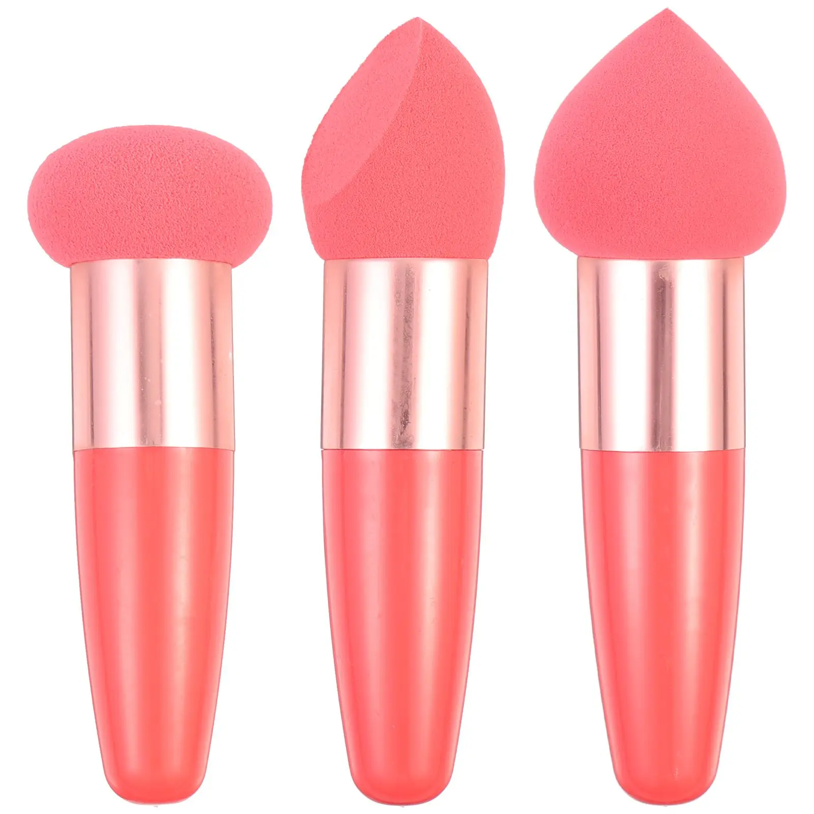 3 Pcs Powder Heart Shaped Face Wash Makeup Brush Pen Cosmetic Accessories Gadget Portable Beauty Pens Travel