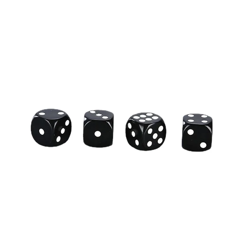 Dés ronds noirs et blancs pour Mahjong, 1.2cm, 10 pièces/ensemble, approvisionnement transfrontalier