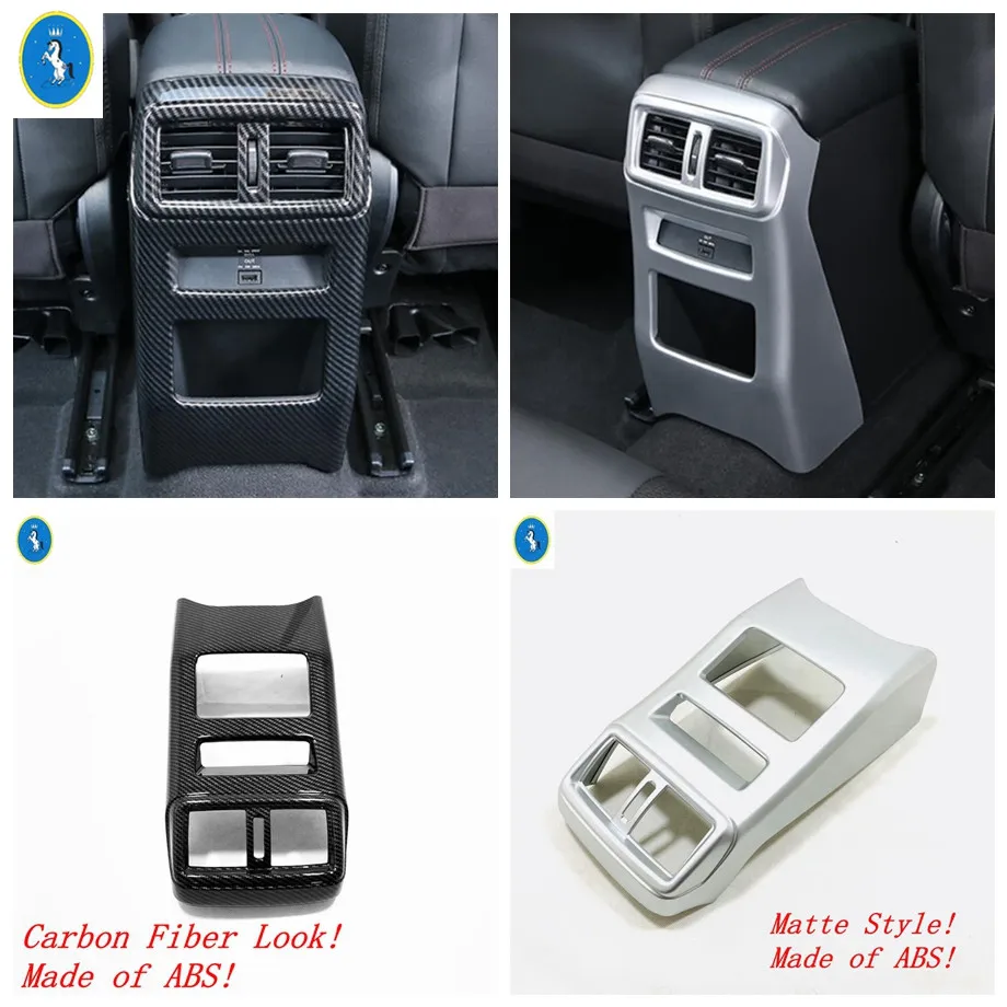 

Матовая/углеродное волокно для Nissan Qashqai J11 2018-2020, подлокотник, противоударная панель, задняя крышка вентиляционного отверстия переменного тока, отделка