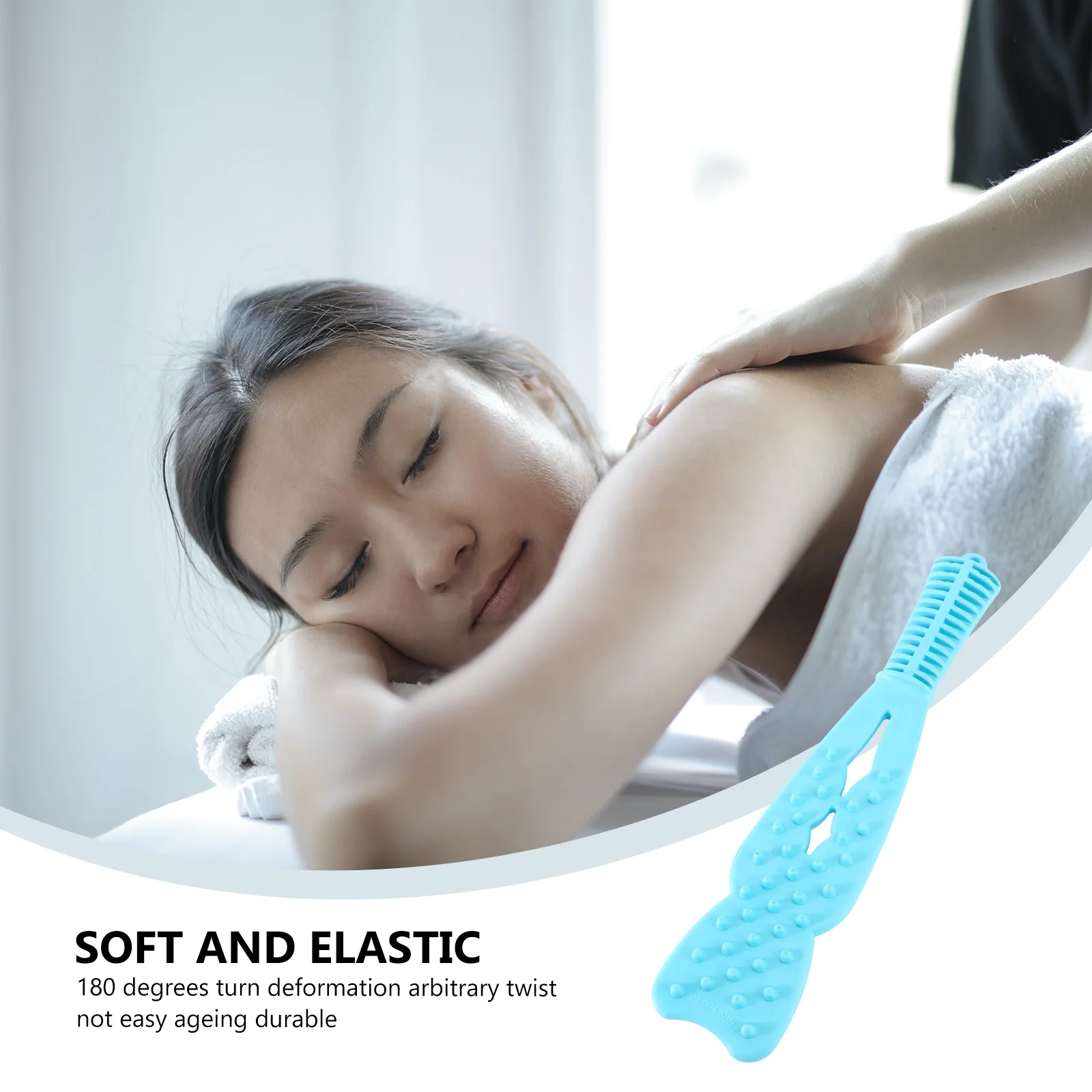 

Pat Back Stick Massage Hammer Body Health Care Tool Portable 180 Degrees Twist Deformation Elastic Durable Acupoint