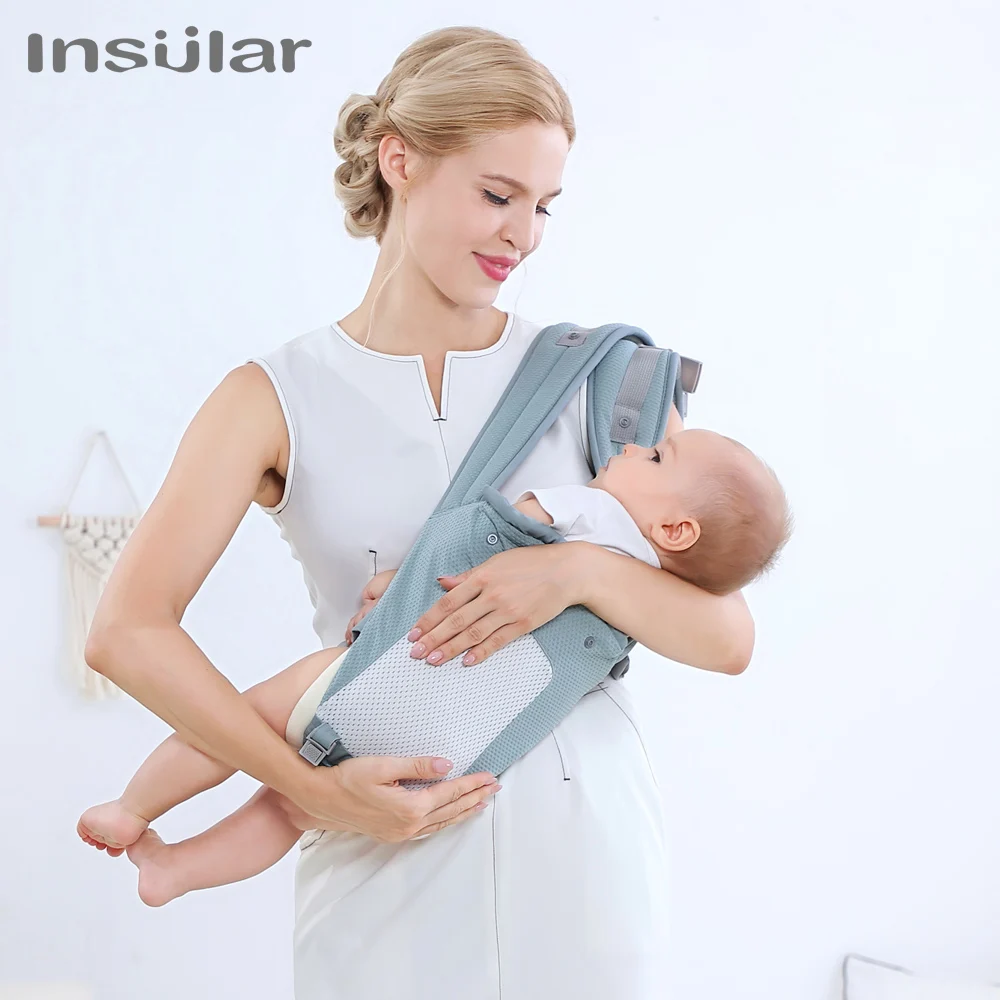 Insular  Ergonomics Baby Carrier Sling Portable Child Backpacks Thickening Shoulders 360 Ergonomic Hoodie Kangaroo 0-36 Months