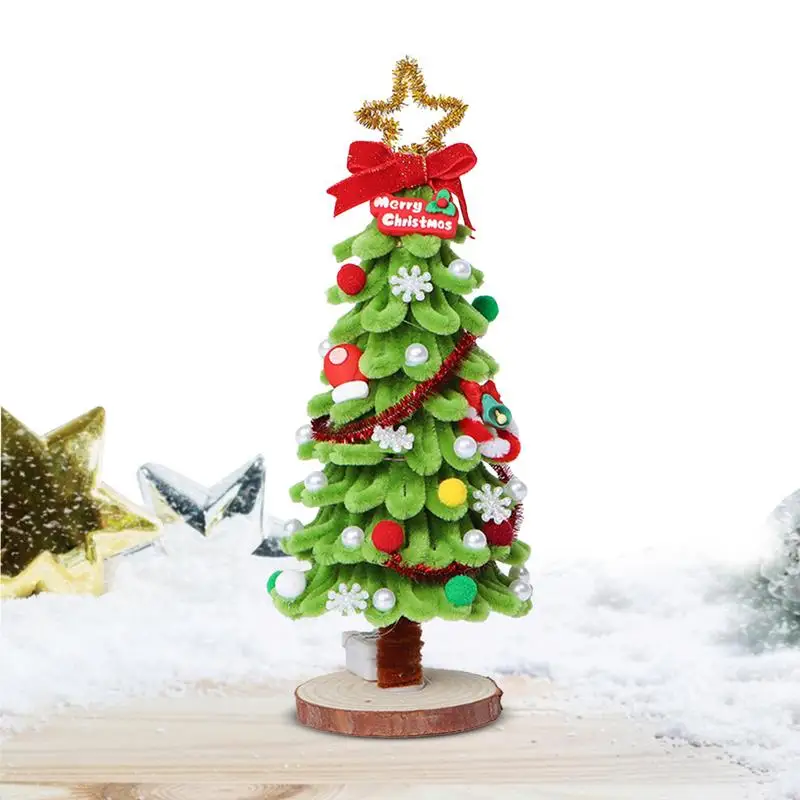 Bastelsets für den Weihnachtsbaum, gedrehter Zauberstab, Kunstsets für den Weihnachtsbaum, interaktive Rohrreiniger, Bastelsets, lustiger Weihnachtsbaum-Desktop