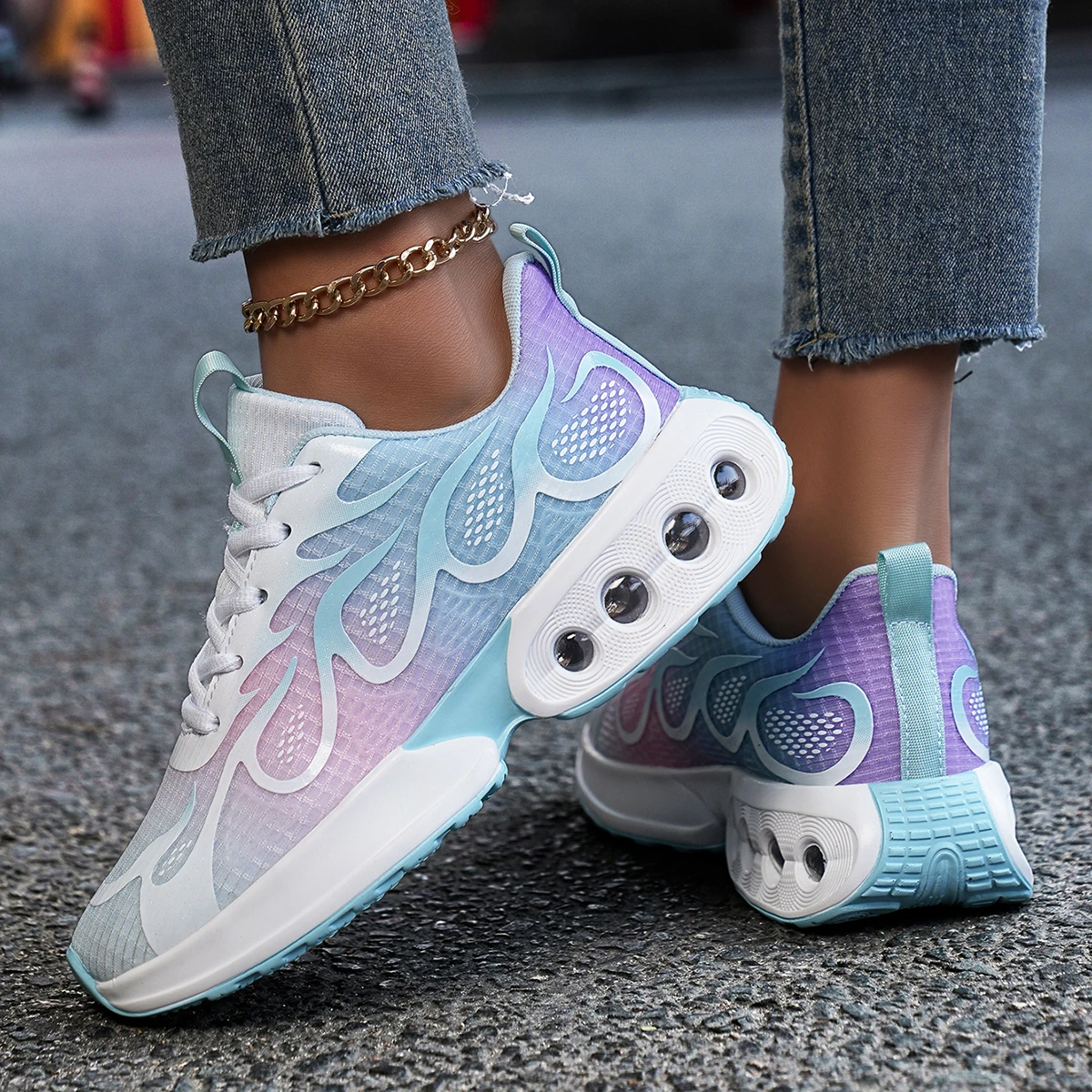 

Новые повседневные кроссовки, женские легкие дышащие кроссовки на воздушной подушке, амортизирующая модная спортивная обувь, теннисные кроссовки