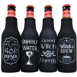 Halloween Gothic Witchy Insulated Bottle Cooler Sleeve for Women Goth Beach Accessories for Vacation Halloween Party Supplies