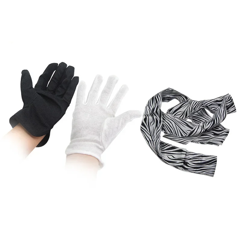 Glove To Zebra Streamer Silk Scarf Magic Tricks Professional Magician Street Stage Party Illusions Magia Props Magic Classic Toy