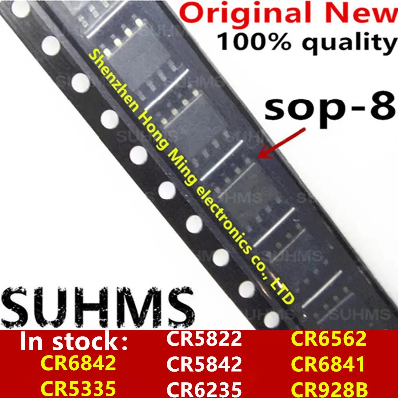 (5piece)100% New CR6842 CR5335 CR5822 CR5842 CR6235 CR6562 CR6841 CR928B SOP-8 Chipset