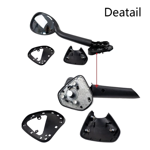 Imagen 2 del producto Espejo retrovisor Reflector delantero para coche, conjunto de espejo lateral Exterior para Toyota Hiace 2005-2018, accesorios para coche 87930-26020