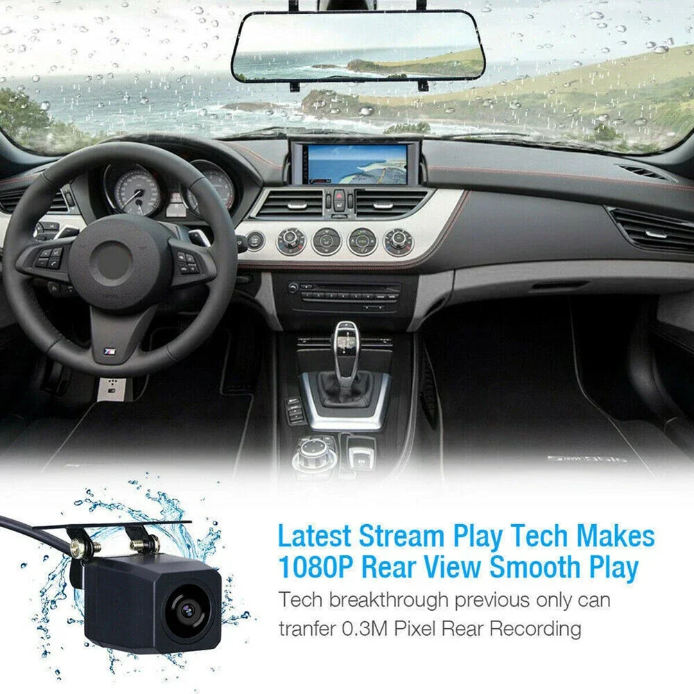 1080P HD Car DVR Front Rear Dual Dash Cam 10-Inch Touch Screen Rearview Mirror Video Recorder Dashcam Dropshipping