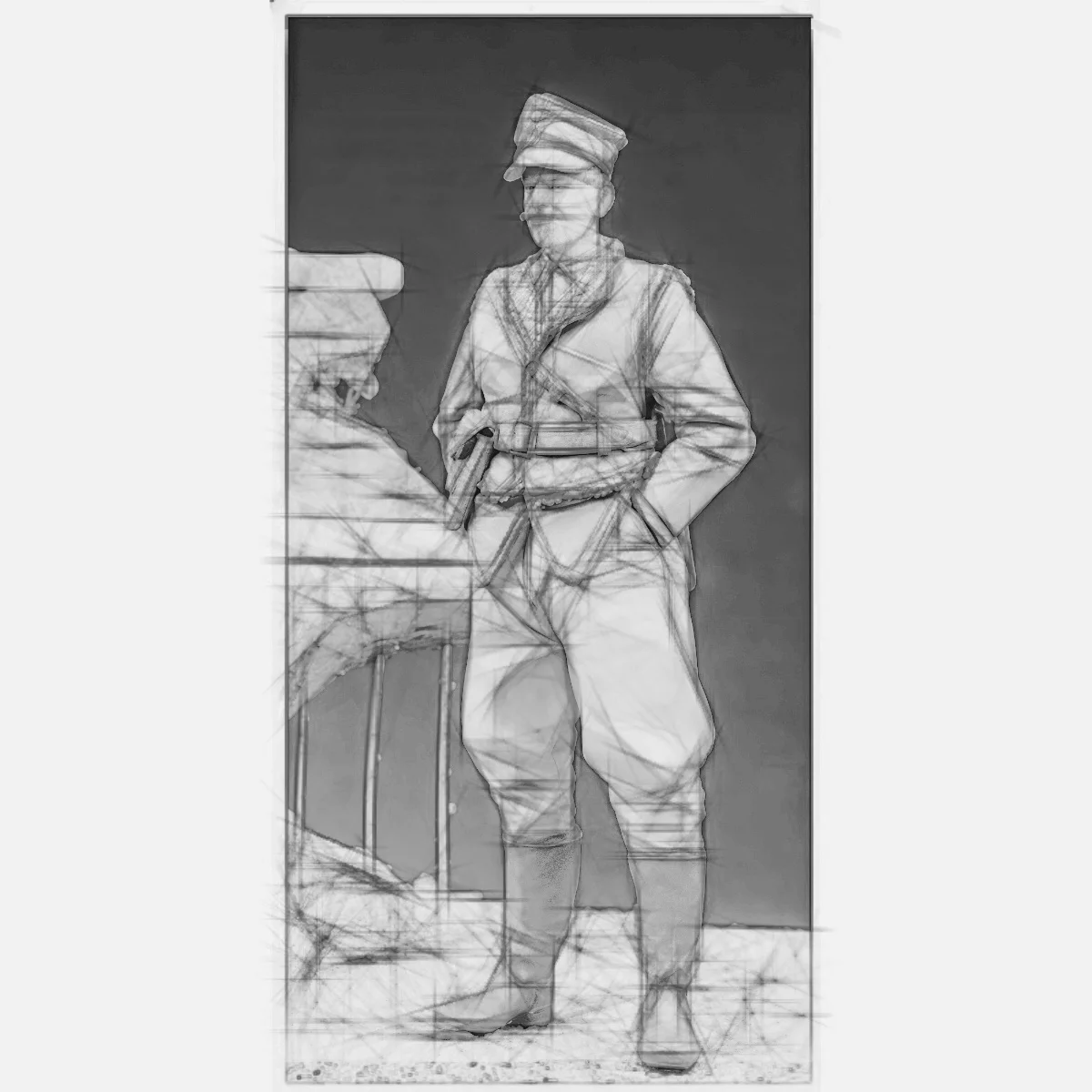 1/35 resin soldier model GK  Military theme  Polish LWP officer  Unassembled and unpainted DIY kit  1801-2