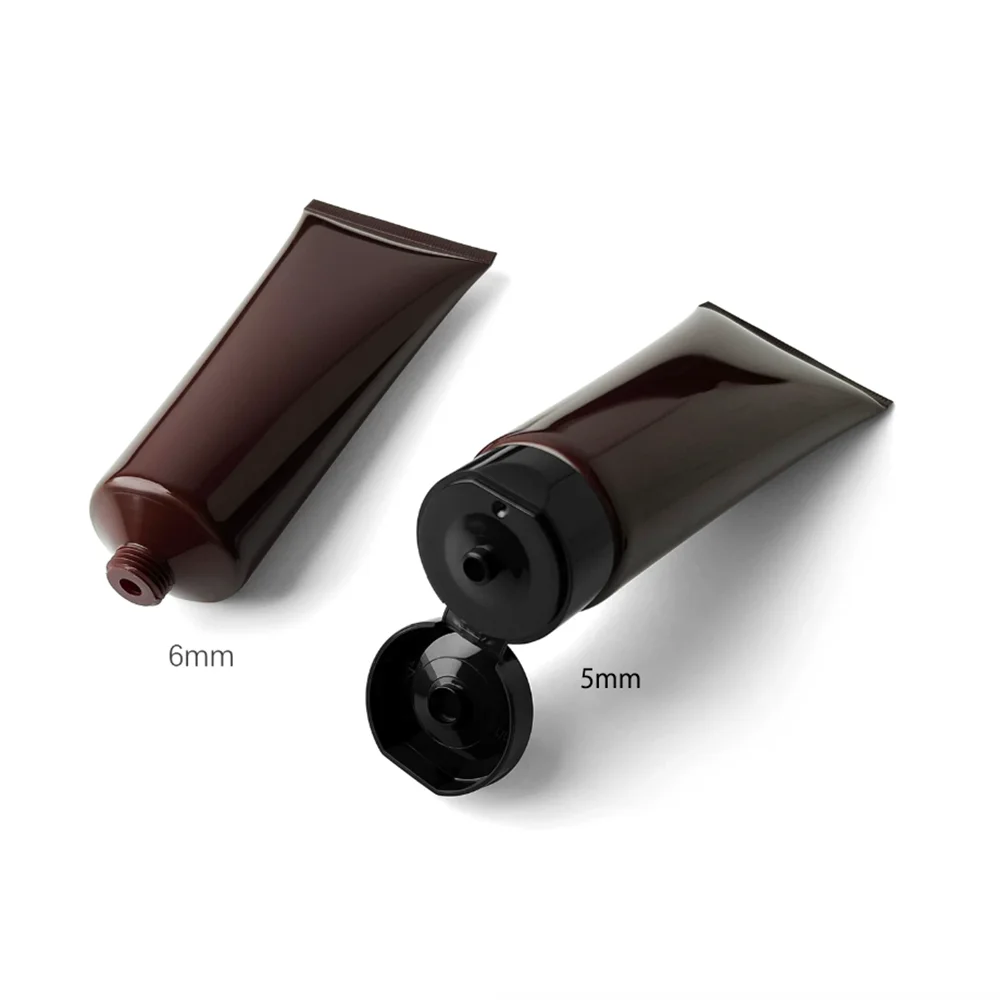 120ml 120g Brown Plastic Soft Tube Empty Cosmetic Squeeze Bottle Body Lotion Cream Shampoo Refillable Container