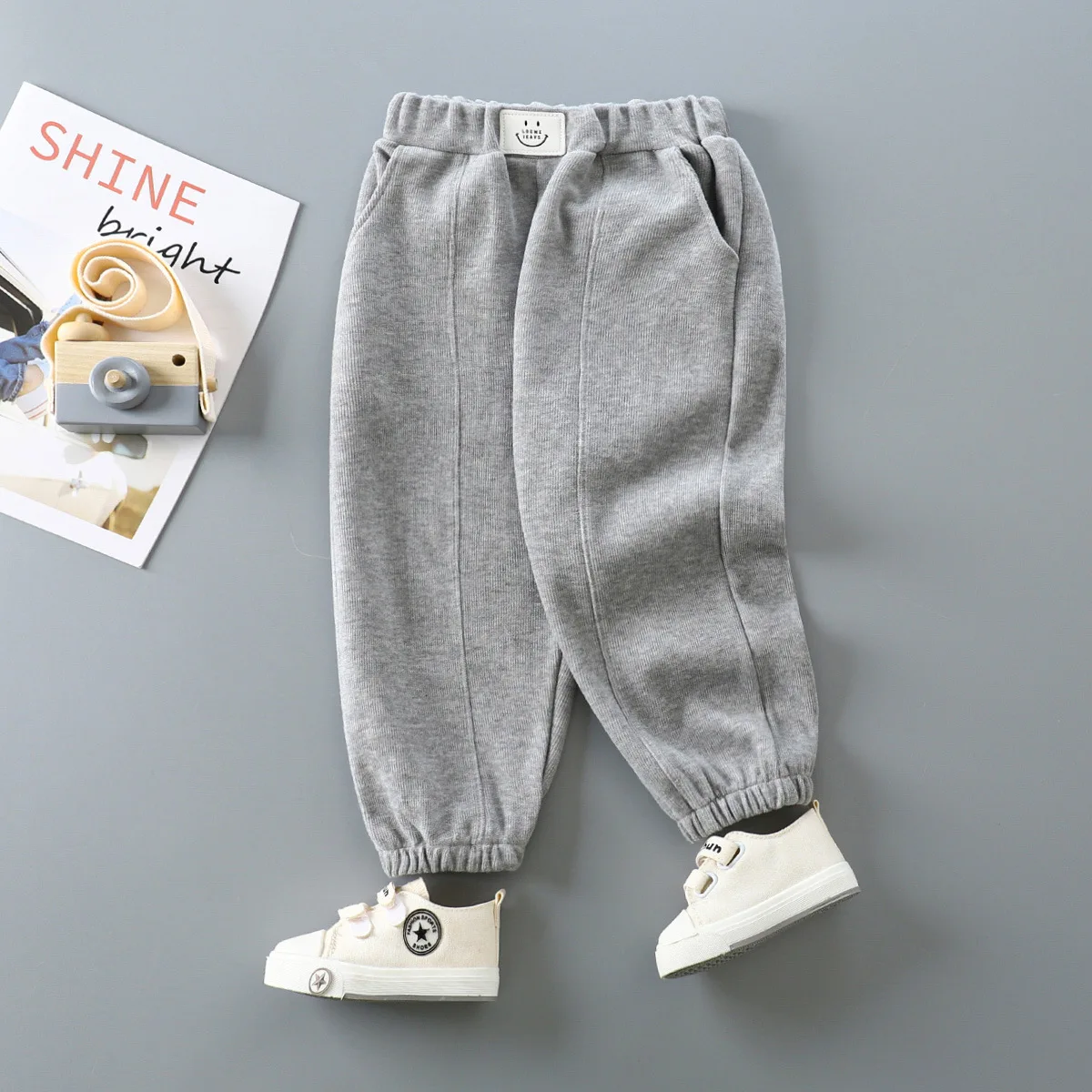 Kids Casual Athletic Solid Pocket Jogger Pant Children Long Spring Fall Thicken Toddler Boy Girl Thermal Baby Sweatpants Trouser
