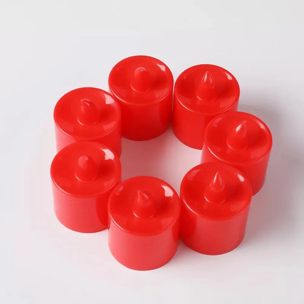 

24Pcs LED Electronic Candles Flameless Simulated Red Lights for Wedding Party Banquet Decorations LED
