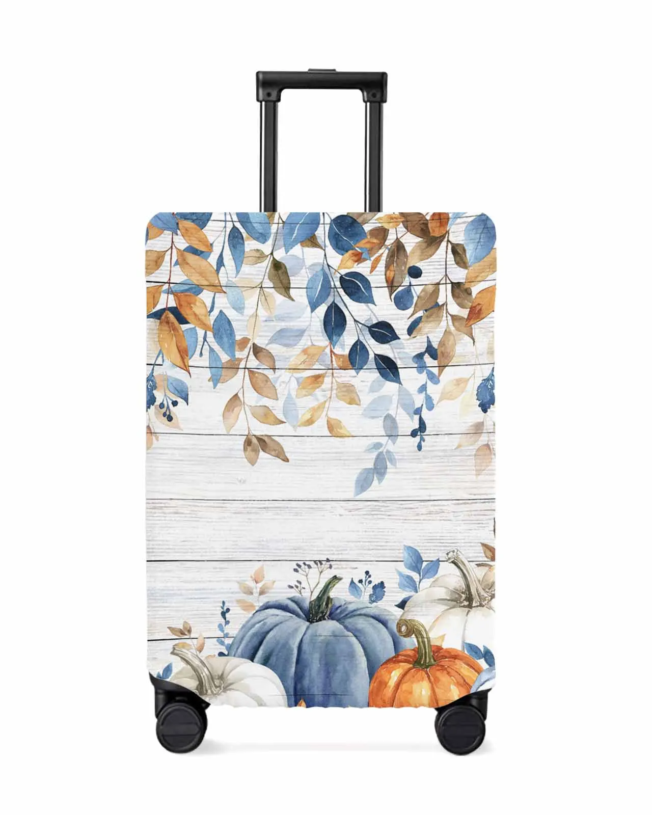 

Thanksgiving Autumn Leaves Stretch Suitcase Protector Baggage Dust Case Cover For 18-32 Inch Travel