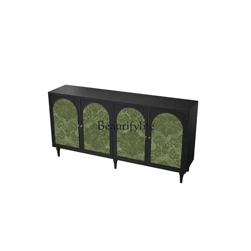 

Z.Retro high-end solid wood porch cabinet, living room decoration multi-functional large-capacity shoe cabinet