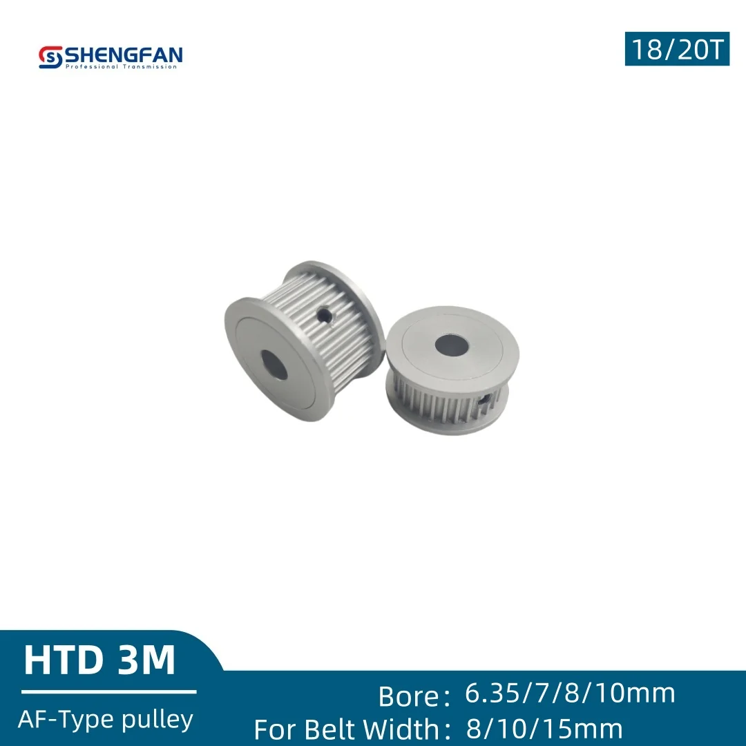 

HTD3M Timing Pulley 18T20Teeth AF Type Bore 6.35mm7mm8mm10mm Belt Width 8mm10mm15mm Synchronous Belt Pulley 3D printer parts