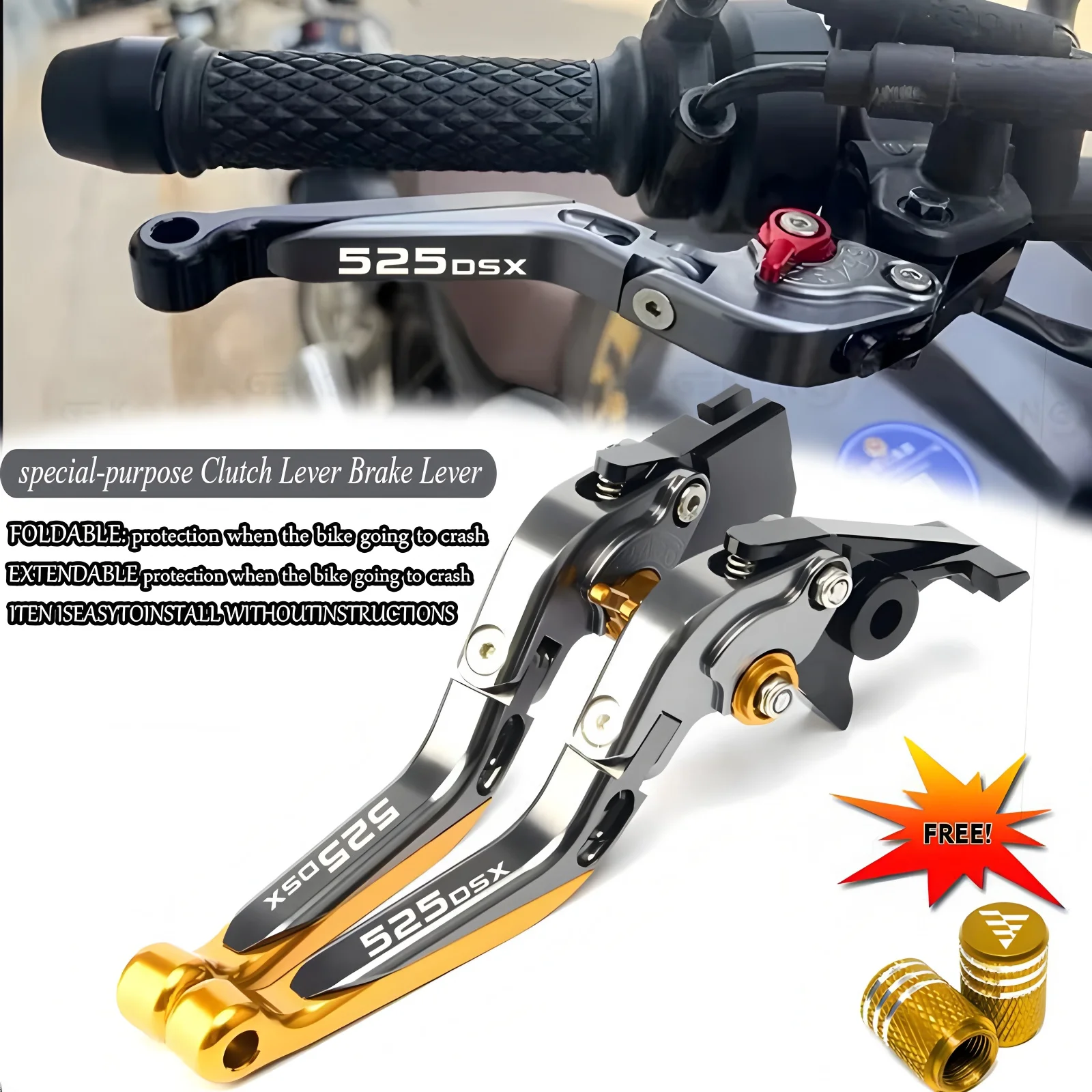 

New Brake For VOGE Loncin DS525X 525DSX DSX525 2025 Accessories Adjustable Handle Levers Brake Clutch Lever 525 DSX DS 525X