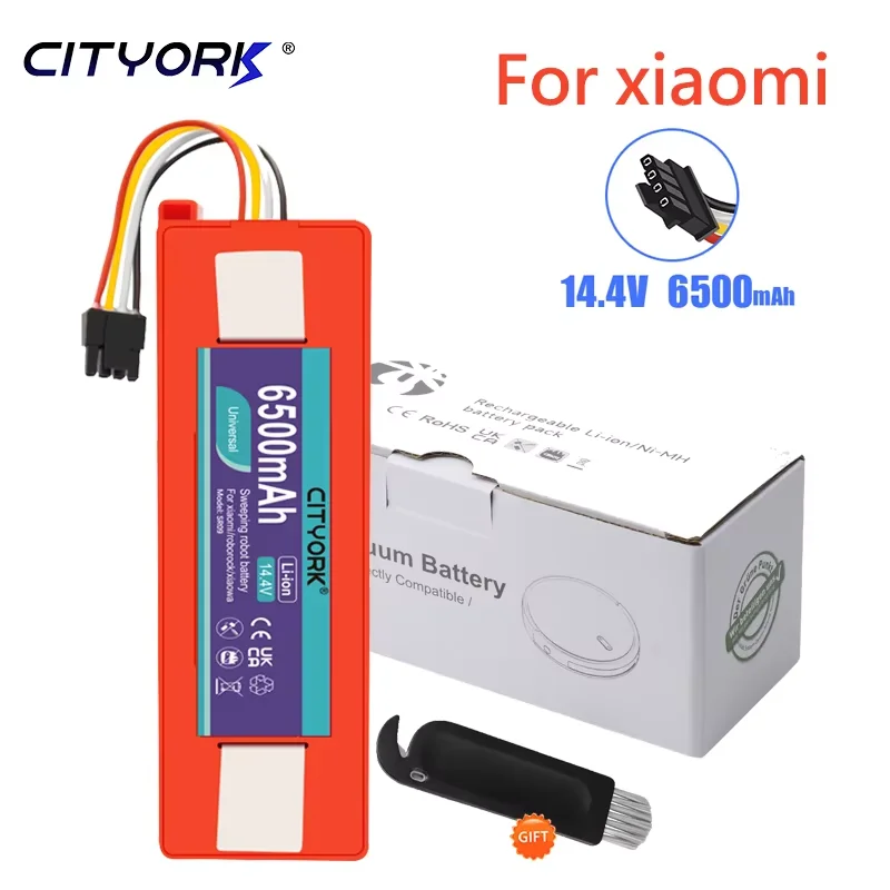 

Vacuum cleaner Replacement Battery 6500mAh for Xiaomi Robot Roborock 1S C10 E35 S50 51 S6 7 Accessory Spare Parts Li-ion Battery